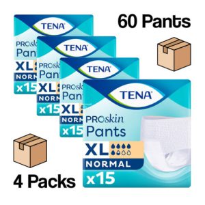 Tena Proskin Pants Normal Extra Large – 4 Packs of 15 (60) Incontinence Pants XL