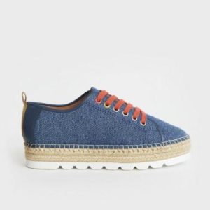 White Stuff Women’s Espadrille Lace Up Flatforms Summer Comfortable Ladies Shoes