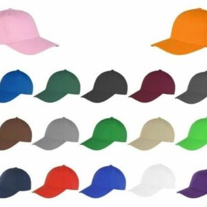 Mens Womens Plain Baseball Cotton Cap Adjustable Peak Sport Summer Printing Caps