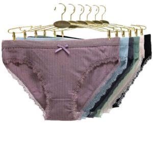 6 Pack Womens Cotton Knickers Ladies Sexy Lace Bikini Underwear Seamless Panties