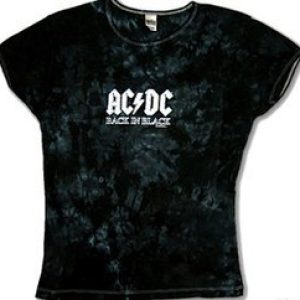 ACDC Juniors T-shirt Back In Black Tee Shirt