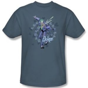 Batman T-Shirt – Acid Spiral Adult Slate Tee