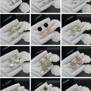 Women Fashion Crystal Circle Pearl Earrings Stud Dangle Charms Wedding Jewelry
