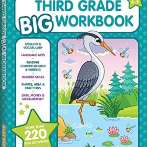3rd Grade BIG Workbook All Subjects for Kids 8 – 9 includes 220+ Activities, Spelling, Grammar, Reading Comprehension, Writing, Math, and More Paperback – October 26, 2021