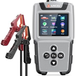ANCEL BA101 Plus Car Battery Tester 6V 12V Load Tester,20-2000 CCA Digital Automotive Alternator Analyzer, Charging Cranking System Diagnostic Tool for Car, Truck, Motorcycle, SUV, Boat, RV, and More