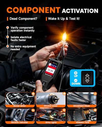 ANCEL PB100 Automotive Power Circuit Probe, 12-24 VDC Car Electrical System Diagnostic Test Tool, AC/DC Current Resistance Continuity Load Circuit Tester, Digital Volt Meter Ohmmeters, 40FT Cable - Image 6