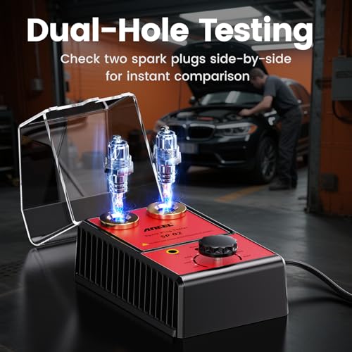 ANCEL SP02 Spark Plug Tester Automotive Engine Ignition Coil Tester Dual Holes 0 to 6000RPM Adjustable Working Frequency Car Spark Plug Gap Tool - Image 4