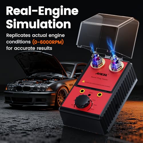 ANCEL SP02 Spark Plug Tester Automotive Engine Ignition Coil Tester Dual Holes 0 to 6000RPM Adjustable Working Frequency Car Spark Plug Gap Tool - Image 5