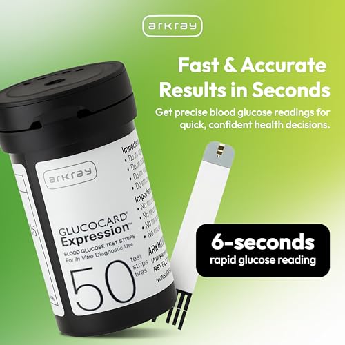 ARKRAY GLUCOCARD Expression Blood Glucose Test Strips - No Coding, 0.8 Microliter & Fast 6-Second Results - Compatible with GLUCOCARD Expression Blood Glucose Meter - 50 Count - Image 3
