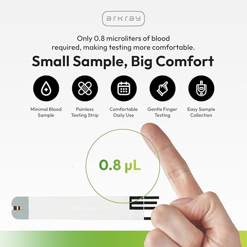 ARKRAY GLUCOCARD Expression Blood Glucose Test Strips - No Coding, 0.8 Microliter & Fast 6-Second Results - Compatible with GLUCOCARD Expression Blood Glucose Meter - 50 Count - Image 4