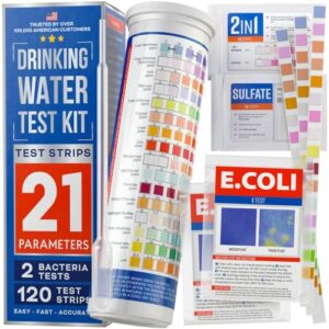 All-New 20 in 1 Drinking Water Testing Kit 120 Strips, Home Tap and Well Water Test Kit for Hardness, Lead, Iron, Copper, Chlorine, Fluoride