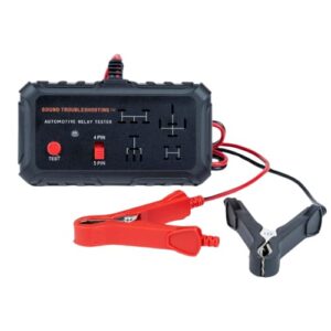Automotive Relay Tester – 4 & 5 Pin 12V Auto Diagnostic Tool, Small Handheld DIY Car Tester with Battery Clips, Relay Testing Kit, Electrical Systems Tool | Patented