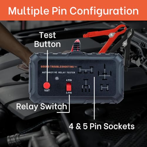 Automotive Relay Tester With Relay Puller - 12V Auto Relay Diagnostic Tool, Car Relay Tester with Battery Clips, Relay Testing Kit, Electrical Systems Tool | Patented - Image 4