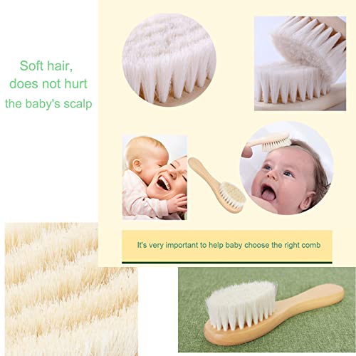 Baby Hair Brush, Wooden Goat Bristles Hair Brush for Newborns & Toddlers, Ideal for Cradle Cap, Perfect Baby Registry Gift, Hypoallergenic, 1 Count - Image 7