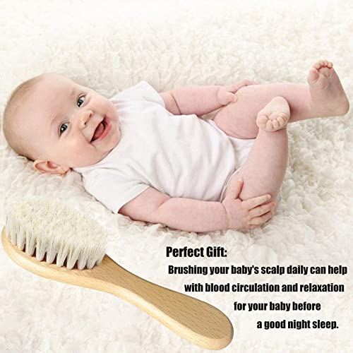 Baby Hair Brush, Wooden Goat Bristles Hair Brush for Newborns & Toddlers, Ideal for Cradle Cap, Perfect Baby Registry Gift, Hypoallergenic, 1 Count - Image 8
