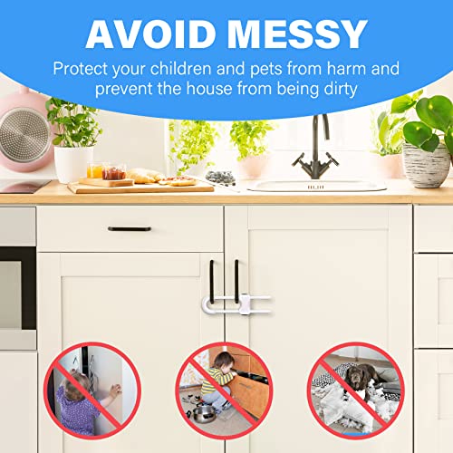 Baby Proofing Cabinets,Cabinet Locks for Babies,U-Shaped Child Locks for Cabinets, Child Proof Cabinet Latches,Child Safety Cabinet Locks with Adjustable by SPISPI (Pack of 2) - Image 7