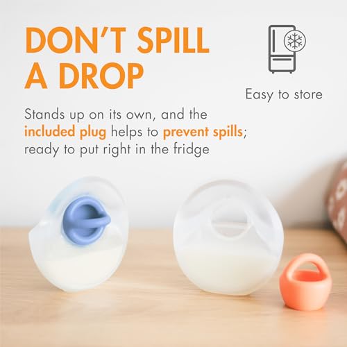 Boon Trove Silicone Manual Breast Pump Set - Hands Free Breast Milk Collector - Includes Polyester Travel Pouch - Breastfeeding Essentials - 2 Count - Image 4