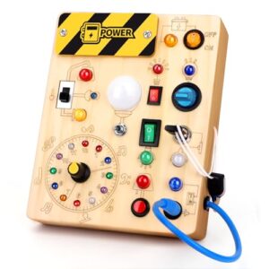 Busy Board for Toddlers – Montessori Educational Toy for 1-3 Year Old Boys & Girls | Travel-Friendly Sensory Learning Activity | Ideal for Kids with Autism(Clocks Busy Board)