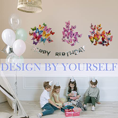 Butterfly Wall Decor 24/48 PCS, 3D Butterflies Stickers for Party Decorations with Magnets(Colorful, 24) - Image 4