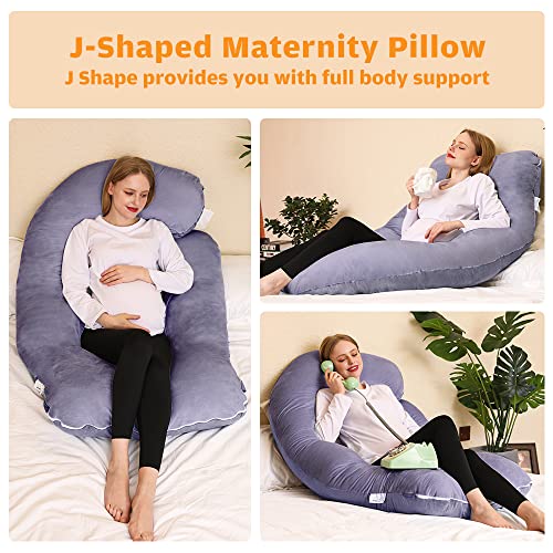 Chilling Home Pregnancy Pillow, U Shaped Full Body Maternity Pillow 58 inch, Pregnant Women Must Haves Pregnancy Pillows for Sleeping with Removable Cover - Image 6
