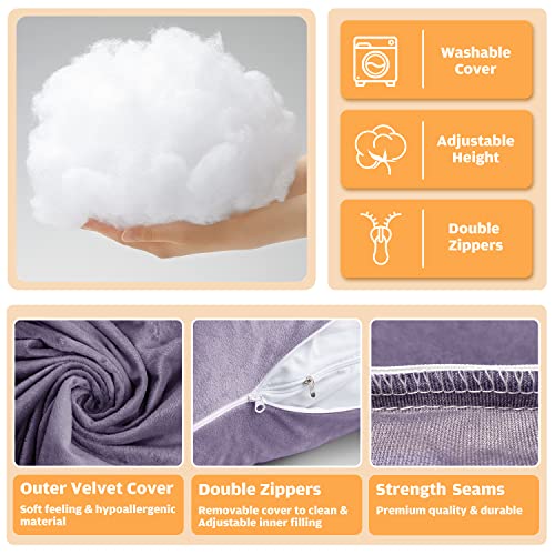 Chilling Home Pregnancy Pillow, U Shaped Full Body Maternity Pillow 58 inch, Pregnant Women Must Haves Pregnancy Pillows for Sleeping with Removable Cover - Image 7