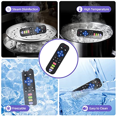 Chuya Baby Teether Toy Chew Toys for Babies 3-24 Months TV Remote Control Shape Teething Relief for Infants (Black) - Image 6