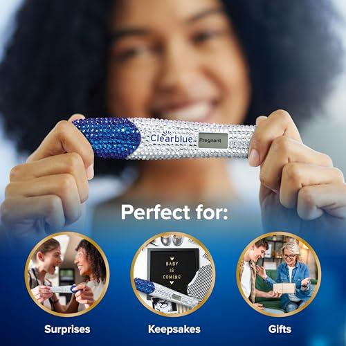 Clearblue Bedazzled Pregnancy Announcement Keepsake Stick 1ct; Unique and Memorable Reminder for Sharing Special Moments on Social Media - Image 8