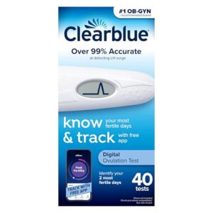 Clearblue Ovulation Test with Clear Digital Results, Over 99% Accurate at Detecting LH Surge, 40 Ct