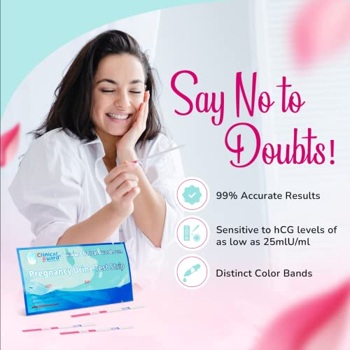 Clinical Guard 25 Pregnancy Tests Strips - Sensitive & Accurate Measurement Within 5 mins - Early Detection Pregnancy Test Strip - Easy to Use for Home Tests - HCG Test Strip - Image 4