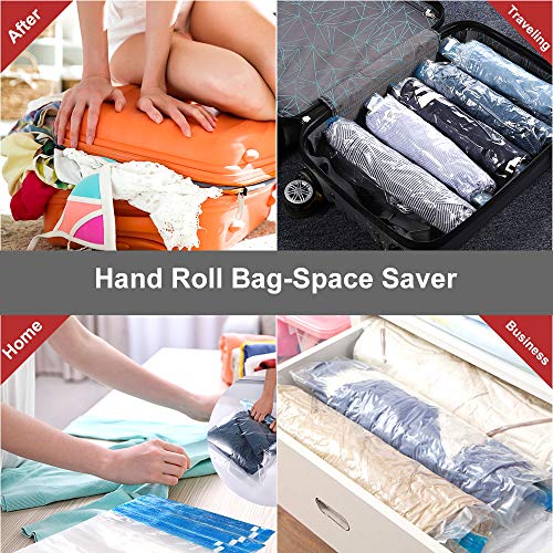 Compression Bags - Travel Accessories - 10 Pack Space Saver Bags - No Vacuum or Pump Needed - Vacuum Storage Bags for Travel Essentials - Home Packing-Organizers (Blue) - Image 7