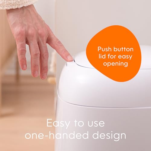 Diaper Genie Classic Diaper Pail Gift Set | Push-N-Lock Odor Control | Includes Starter Refill and Jumbo+ Refill | Holds up to 1,245 Newborn Diapers | Baby Registry Must-Have - Image 7