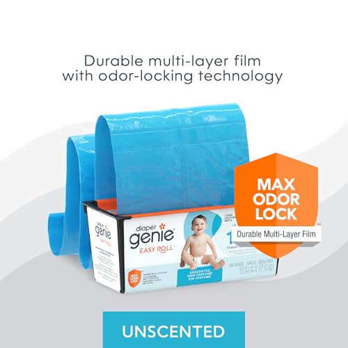 Diaper Genie Easy Roll Refill | 30 Bags Per Refill | Holds Up to 1410 Newborn Diapers | Odor Control | Diaper Pail Refill Bags | Fits Diaper Genie Signature & Platinum Pails - Image 4