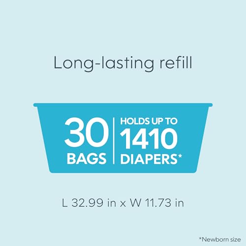 Diaper Genie Easy Roll Refill | 30 Bags Per Refill | Holds Up to 1410 Newborn Diapers | Odor Control | Diaper Pail Refill Bags | Fits Diaper Genie Signature & Platinum Pails - Image 5