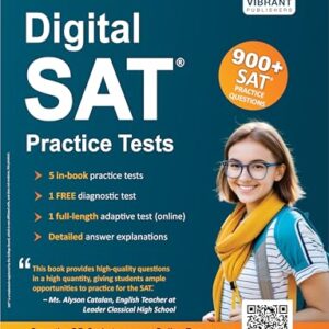 Digital SAT Practice Tests: 900+ SAT Practice Questions | 5 Full-Length Tests with Detailed Explanations, Adaptive Online Tests & Free Scoring Tool for 2025–2026 Exam
