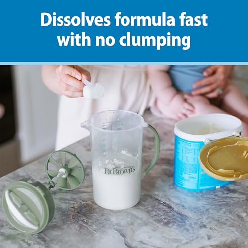 Dr. Brown's Baby Formula Mixing Pitcher with Adjustable Stopper, Locking Lid & No Drip Spout, Black, BPA Free, 36oz, 1 Pack - Image 4