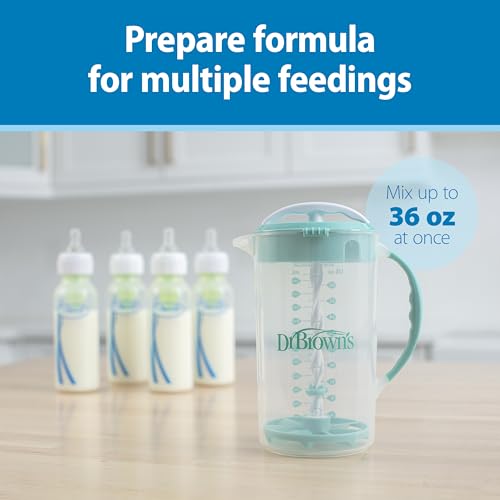 Dr. Brown's Baby Formula Mixing Pitcher with Adjustable Stopper, Locking Lid & No Drip Spout, Black, BPA Free, 36oz, 1 Pack - Image 5