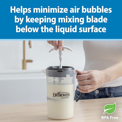 Dr. Brown's Baby Formula Mixing Pitcher with Adjustable Stopper, Locking Lid & No Drip Spout, Black, BPA Free, 36oz, 1 Pack - Image 6