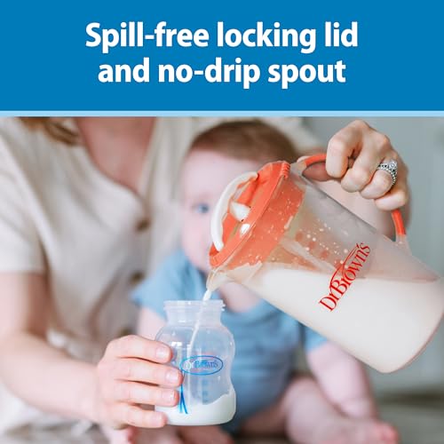 Dr. Brown's Baby Formula Mixing Pitcher with Adjustable Stopper, Locking Lid & No Drip Spout, Black, BPA Free, 36oz, 1 Pack - Image 7