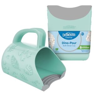 Dr. Brown’s CleanUp Dino-Pour Baby Bath Rinse Cup, Tear-Free Rinsing for Babies and Toddlers, BPA Free