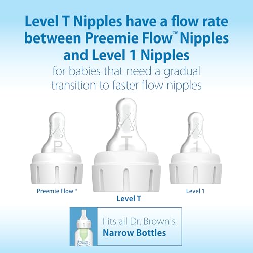 Dr. Brown's Natural Flow Baby Bottle Nipple Level T - Newborn, Slower Flow - 6pk - 0m+ - Image 3
