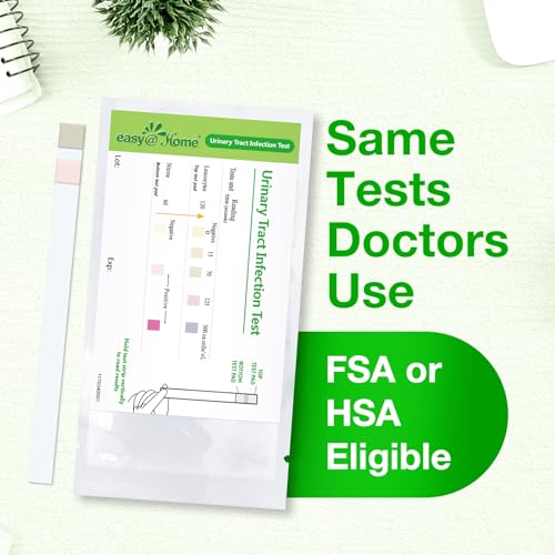 Easy@Home 20 Individual Pouches Urinary Tract Infection FSA Eligible Test Strips (UTI Test Strips) Monitor Bladder or Urinary Tract Issues by Testing Urine, 20 Tests/Box-FDA Cleared (UTI-20P) - Image 4