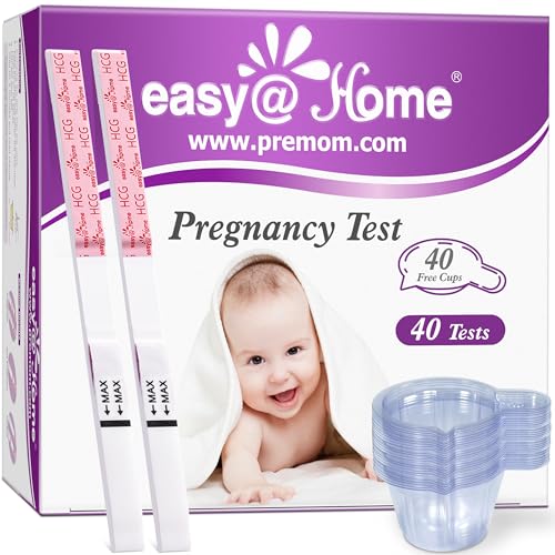 Easy@Home 40 Pregnancy Test Strips with 40 Urine Cups: Accurate Early Detection - Sensitive & Fast Clear Results - Designed for Women Trying to Conceive | 40 hCG Pregnancy Strips+ Urine Cups - Image 2