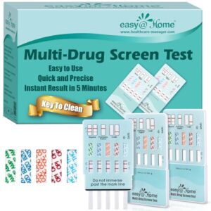 Easy@Home 5 Panel Urine Drug Test Kit [5 Pack] – THC/Marijuana, Cocaine, OPI/Opiates, AMP, BZO All Drugs Testing Strips in One Kit – at Home Use Screening Test with Results in 5 Mins #EDOAP-754