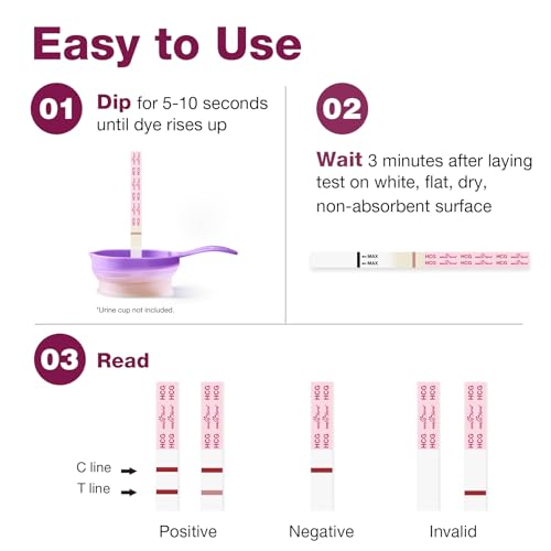 Easy@Home 60 Pregnancy Tests: Early Detection Precise Results Pregnancy Test Strips - Bulk Pregnancy Strips - 60 hCG Test Strips - Image 6