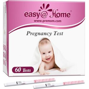 Easy@Home 60 Pregnancy Tests: Early Detection Precise Results Pregnancy Test Strips – Bulk Pregnancy Strips – 60 hCG Test Strips