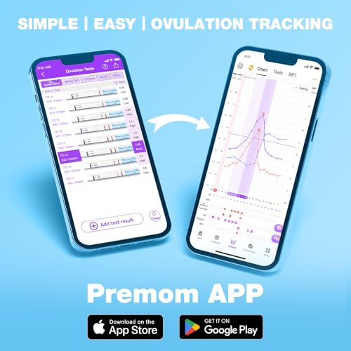 Easy@Home Ovulation & Pregnancy Test Strips Kit: 25 Ovulation Tests 10 Pregnancy Tests & 35 Large Urine Cups - Powered by Premom Ovulation APP | 25LH + 10HCG + 35 Urine Cups - Image 6