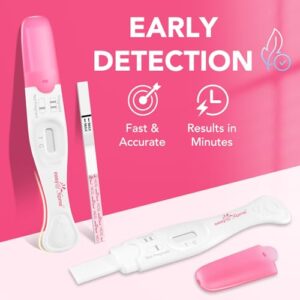 Easy@Home 9 Count Pregnancy Tests: 3 Early Detection Pregnancy Sticks & 6 Reliable Precise Pregnancy Test Strips – Instant Readings in Minutes | 9 Counts