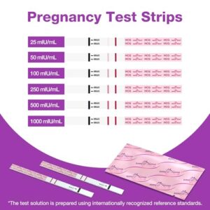Easy@Home 40 Pregnancy Test Strips with 40 Urine Cups: Accurate Early Detection – Sensitive & Fast Clear Results – Designed for Women Trying to Conceive | 40 hCG Pregnancy Strips+ Urine Cups