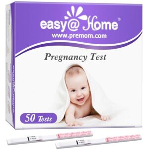 Easy@Home Pregnancy Test Strips: 50 Pack HCG Test Strips – Early Detection Bulk Pregnancy Tests Kit | EZW1-S:50