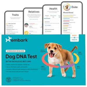 Embark Breed & Health Kit – Dog DNA Testing Kit – Discover Breed, Ancestry, Relative Finder, Genetic Health, Traits, Allergy Risk Scores